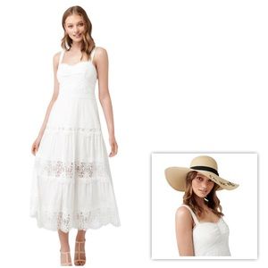 Ever New Melbourne White Cotton Midi Dress